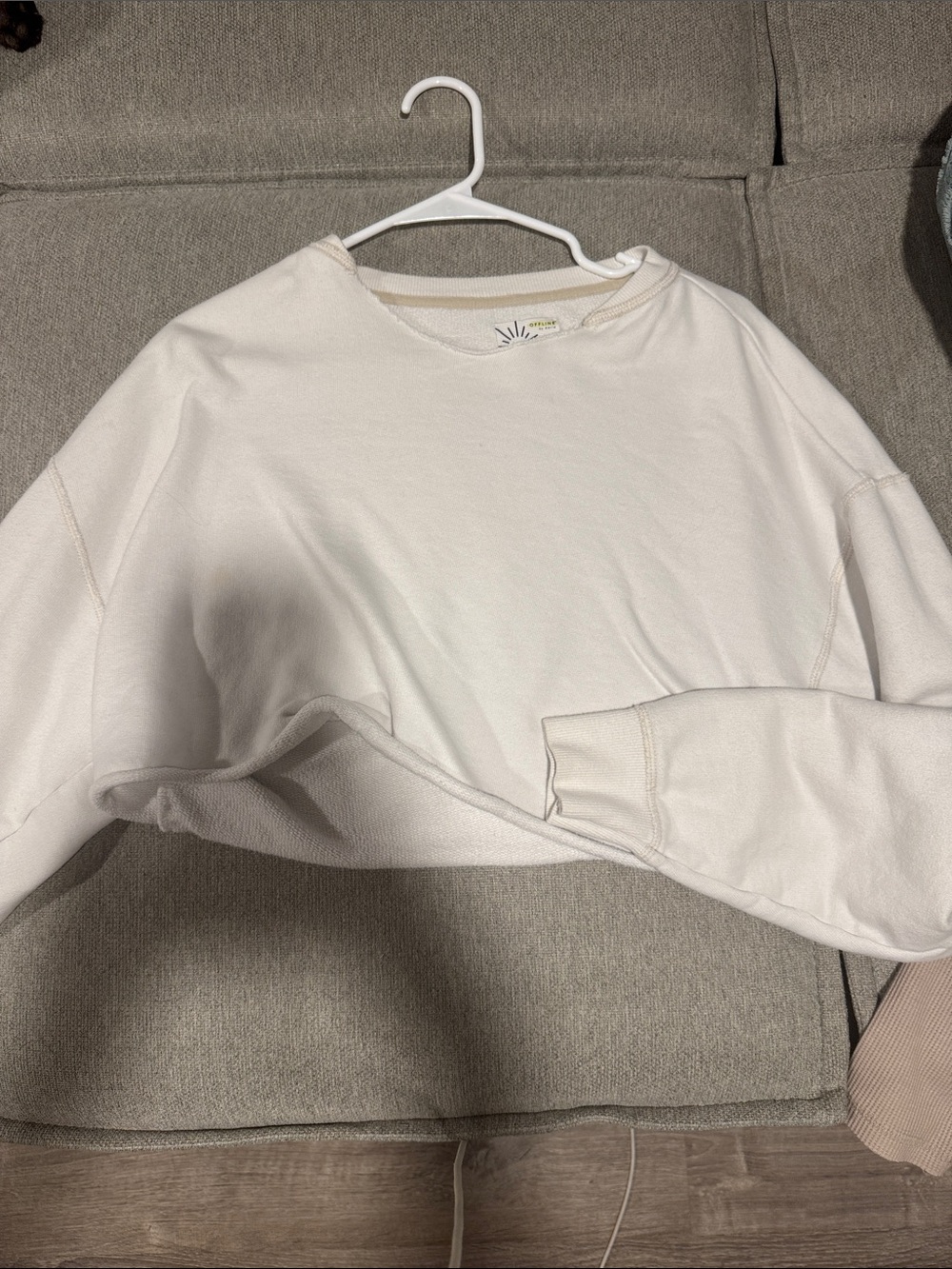 Cropped Crewneck Sweatshirt in white